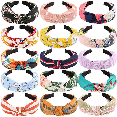 cheap hair band Fashion women fabric headband girls Colorful Leopard Print elastic hair bands