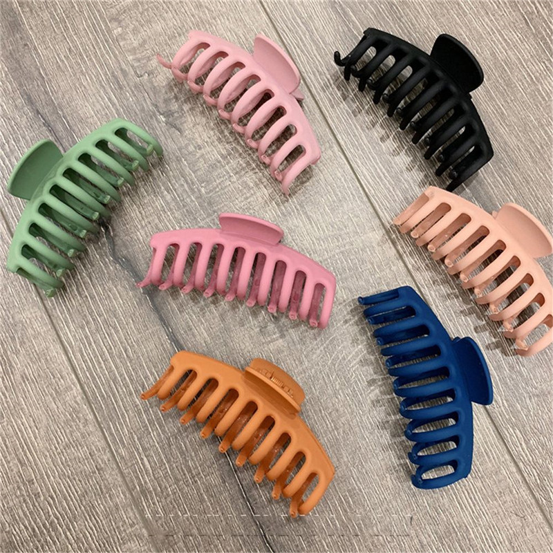 Custom hair clips manufacturer 4 Inch Giant Matte Hair Claw Clip For Women and Girls 6 Color Large H