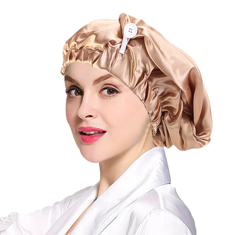 Silk Satin Bonnet Sleep turban Layer Reversible Night Bonnet For Women Curly Hair Long Hair