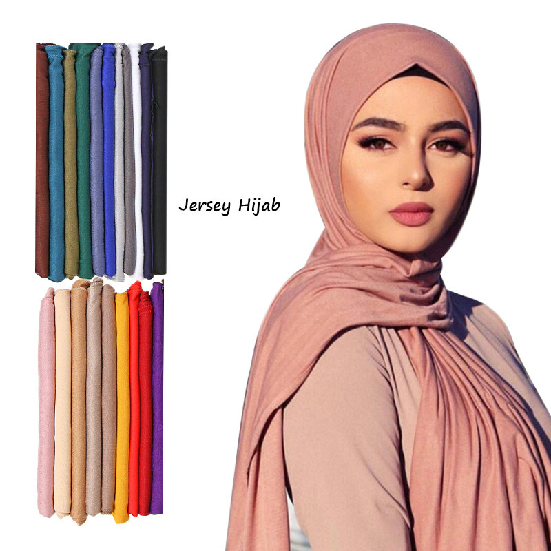 High quality customize 20 Colors New Women Cotton Head Wraps Muffler Scarves Shawls Headscarf Turban